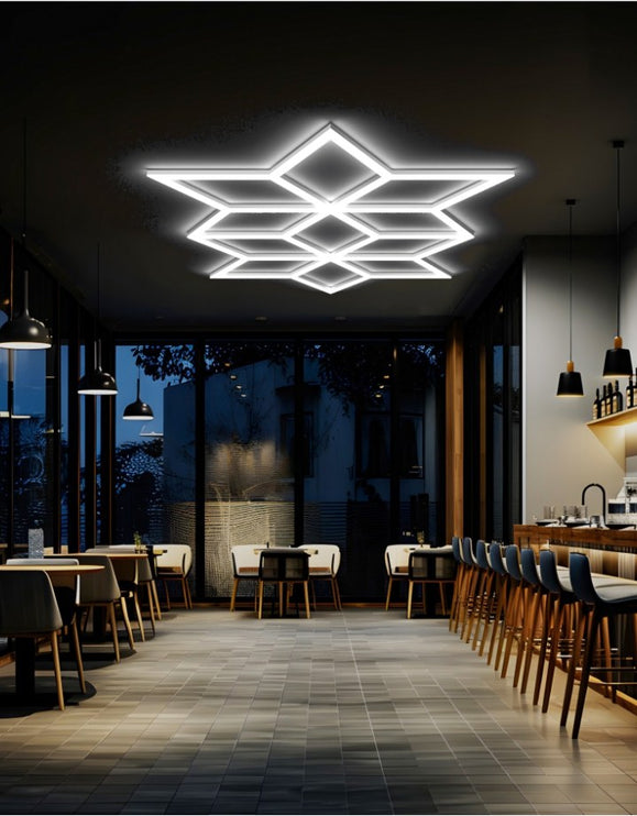MINT LIGHTING | Polygonal Light V6.1 — ZT6111 | 3'2" × 5'5" | 90W | Geometric LED