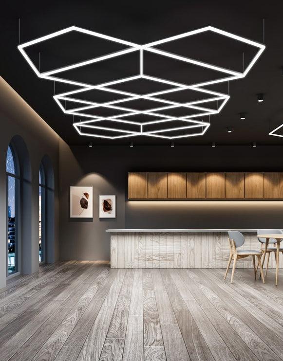 MINT LIGHTING | Polygonal Light V6.1 — ZT6113 | 15'10" × 9'2" | 447W | Geometric LED