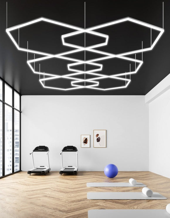 MINT LIGHTING | Polygonal Light V6.1 — ZT6117 | 15'10" × 9'2" | 387W | Geometric LED