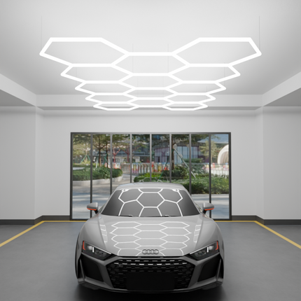 MINT LIGHTING | LED HEXGRID LIGHTING SYSTEM - 5.15m x 2.97m / 16.89ft x 9.74ft - 14 Grid