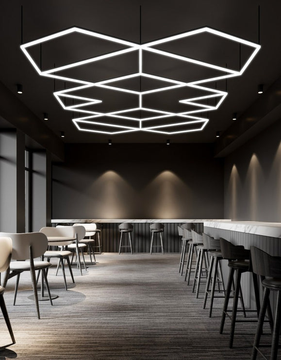 MINT LIGHTING | Polygonal Light V6.1 — ZT6118 | 15'10" × 9'2" | 336W | Geometric LED