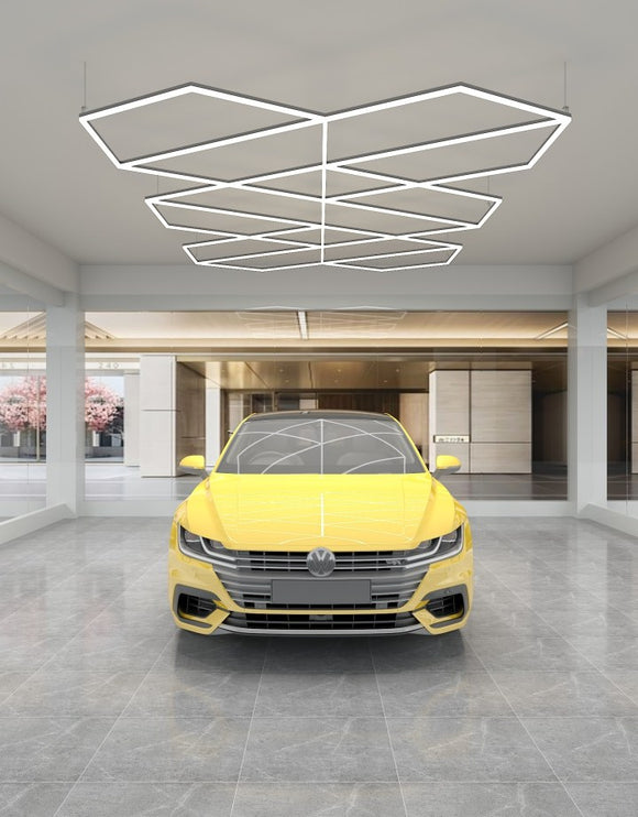 MINT LIGHTING | Polygonal Light V6.1 — ZT6120 | 15'10" × 9'2" | 387W | Geometric LED