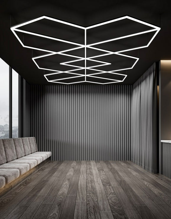 MINT LIGHTING | Polygonal Light V6.1 — ZT6121 | 15'10" × 9'2" | 396W | Geometric LED