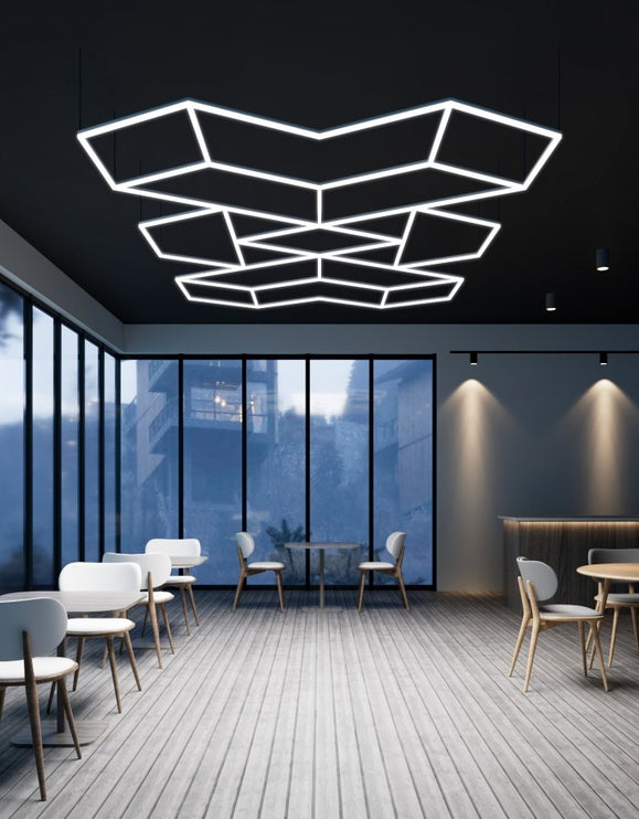 MINT LIGHTING | Polygonal Light V6.1 — ZT6124 | 15'10" × 9'2" | 405W | Geometric LED
