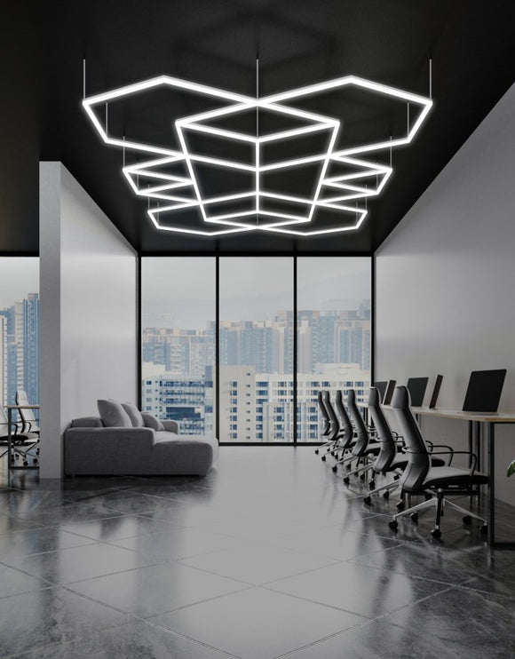 MINT LIGHTING | Polygonal Light V6.1 — ZT6126 | 15'10" × 9'2" | 413W | Geometric LED