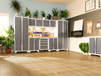 NewAge | Bold Series 7 Piece Cabinet Set with Tool, Base, Wall Cabinets and 30 in. Lockers