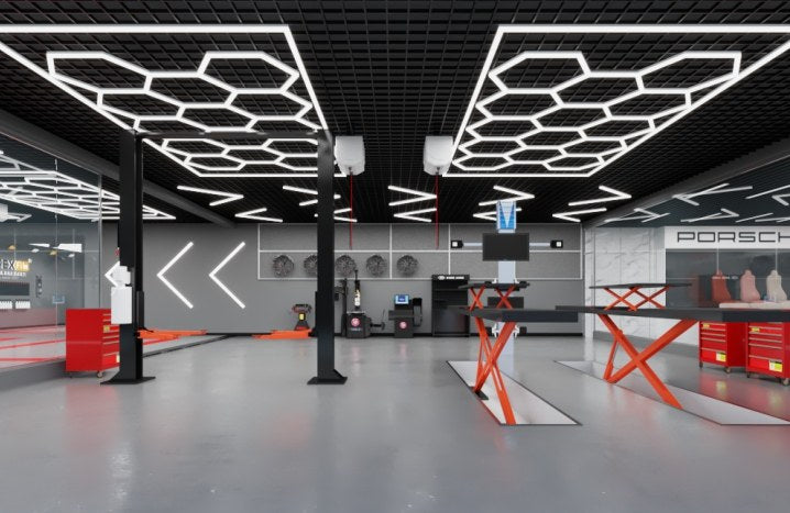 MINT LIGHTING | Polygonal Light V3.0 — ZT1018 | 8'0" × 15'11" | Hexagonal LED Grid