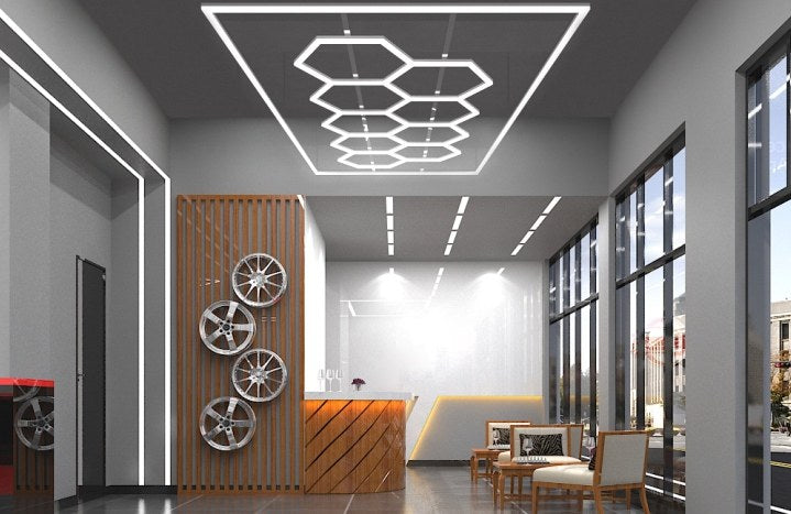 MINT LIGHTING | Polygonal Light V3.0 — ZT1038 | 8'0" × 15'11" | Hexagonal LED Grid