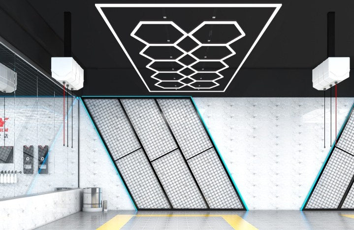 MINT LIGHTING | Polygonal Light V3.0 — ZT1058 | 8'0" × 15'11" | Hexagonal LED Grid
