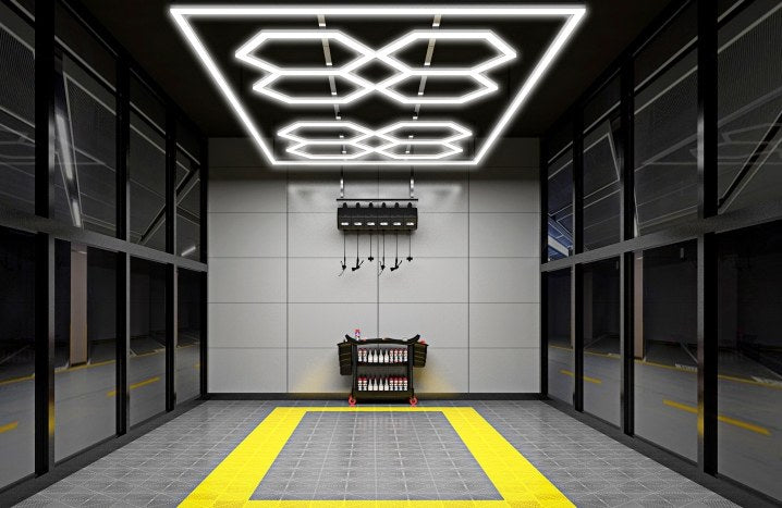MINT LIGHTING | Polygonal Light V3.0 — ZT1088 | 9'11" × 15'8" | Hexagonal LED Grid