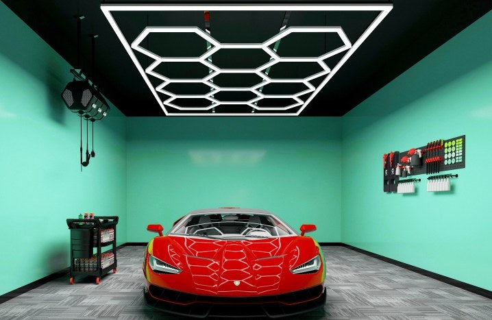 MINT LIGHTING | Polygonal Light V3.0 — ZT2028 | 8'0" × 15'11" | Hexagonal LED Grid