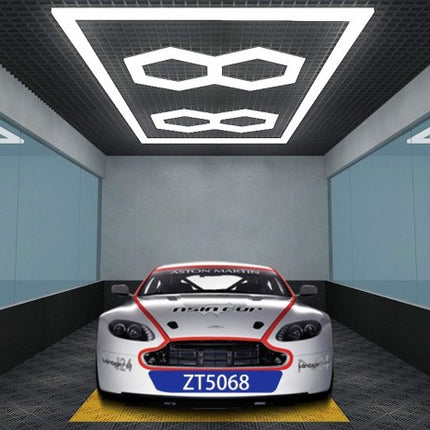 MINT LIGHTING | Polygonal Light V3.1 — ZT5018 | 8'4" × 16'1" | Modular Hexagonal LED