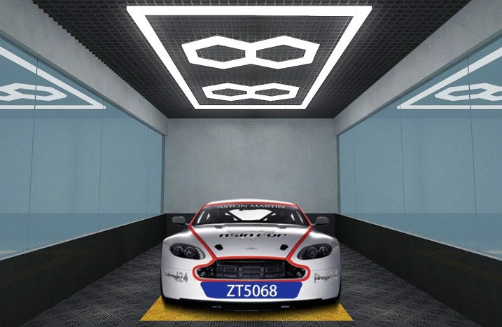 MINT LIGHTING | Polygonal Light V3.1 — ZT5018 | 8'4" × 16'1" | Modular Hexagonal LED