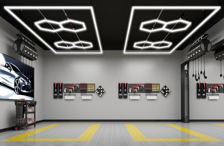 MINT LIGHTING | Polygonal Light V3.1 — ZT5028 | 7'9" × 15'6" | Modular Hexagonal LED
