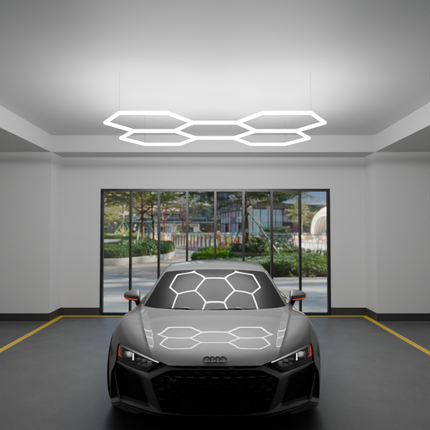 MINT LIGHTING | LED HEXGRID LIGHTING SYSTEM - 2.06m x 2.9m / 5.51ft x 7.95ft - 5 Grid