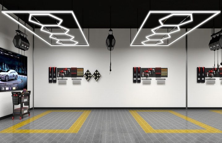 MINT LIGHTING | Polygonal Light V3.1 — ZT5068 | 7'9" × 15'5" | Modular Hexagonal LED