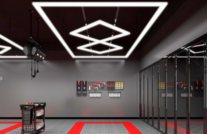 MINT LIGHTING | Polygonal Light V3.1 — ZT5088 | 7'9" × 15'5" | Modular Hexagonal LED