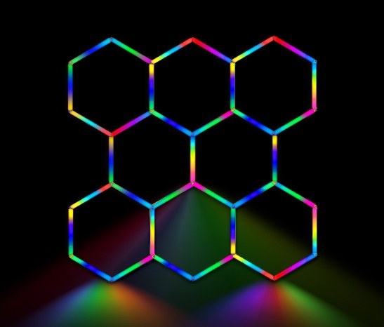 MINT LIGHTING | Polygonal Light V5.0 RGB — ZTF531-RGB | 5'7" × 5'8" | Smart RGB LED