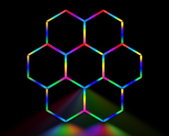 MINT LIGHTING | Polygonal Light V5.0 RGB — ZTF540-RGB | 11'1" × 3'4" | Smart RGB LED