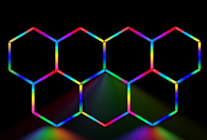 MINT LIGHTING | Polygonal Light V5.0 RGB — ZTF542-RGB | 5'7" × 8'0" | Smart RGB LED