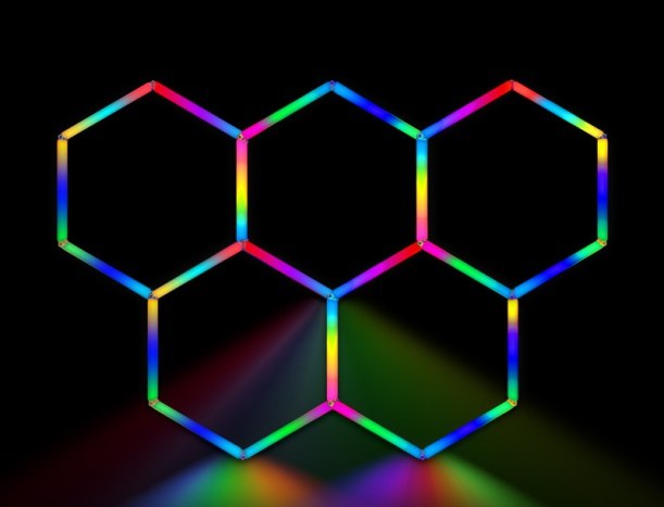MINT LIGHTING | Polygonal Light V5.0 RGB — ZTF551-RGB | 8'4" × 5'8" | Smart RGB LED