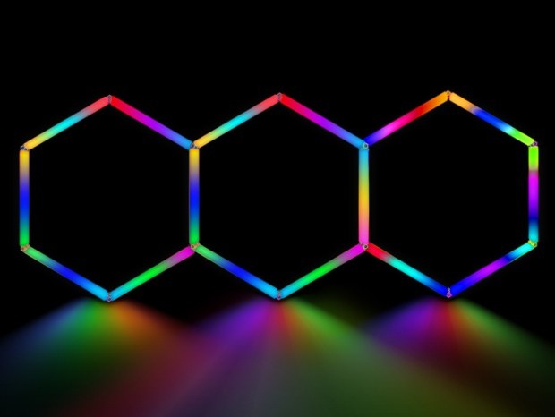 MINT LIGHTING | Polygonal Light V5.0 RGB — ZTF582-RGB | 8'5" × 8'0" | Smart RGB LED