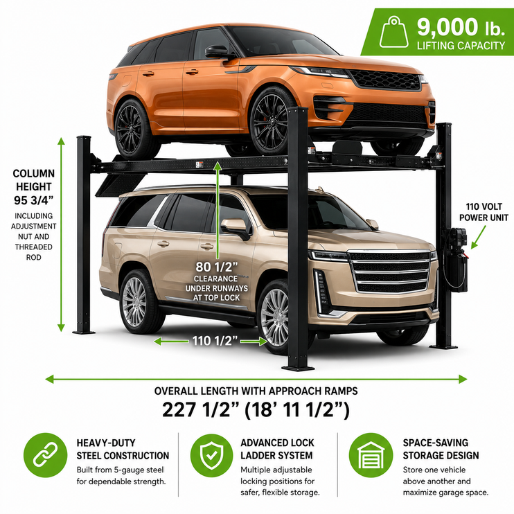 CAE-9000SD 4 Post Standard Lift