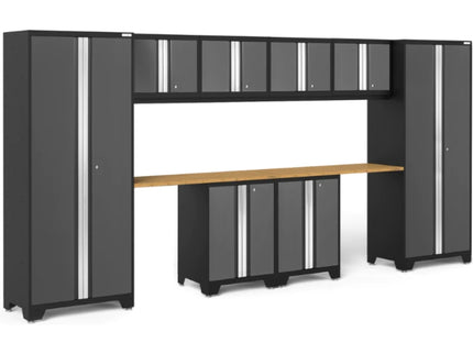 NewAge | Bold Series 10 Piece Cabinet Set with Base, Wall Cabinet, 30 in. Locker and Worktop