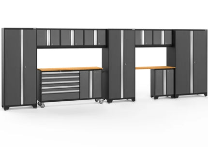 NewAge | Bold Series 11 Piece Cabinet Set with Project Center, Base, Wall Cabinets and Lockers