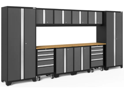 NewAge | Bold Series 12 Piece Cabinet Set with Tool, Base, Wall Cabinets and 2 Lockers