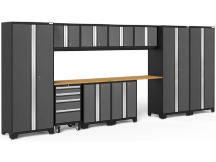 NewAge | Bold Series 12 Piece Cabinet Set with Tool, Base, Wall Cabinets and 3 Lockers