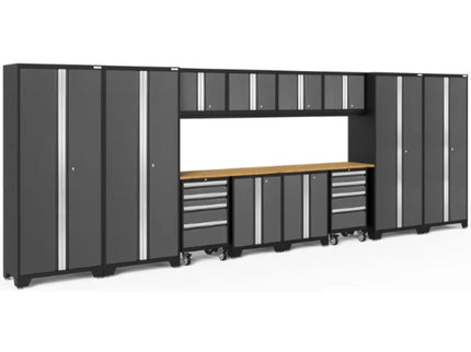 NewAge | Bold Series 14 Piece Cabinet Set with Tool, Base, Wall Cabinets and 30 in. Lockers