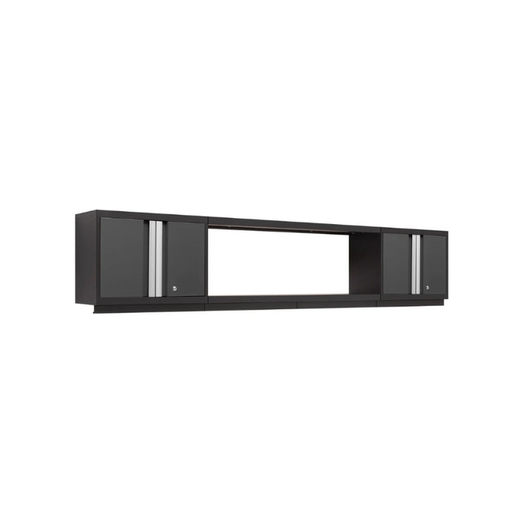 NewAge | Bold Series 3 Piece Cabinet Set with Wall Cabinets and Display Shelf