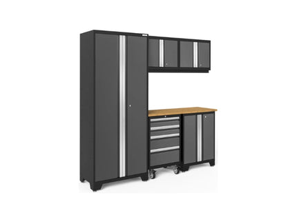 NewAge | Bold Series 6 Piece Cabinet Set with Tool, Base, Wall Cabinets and 30 in. Locker