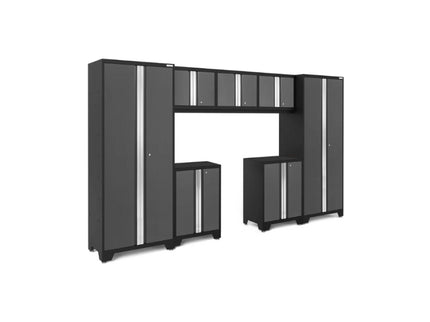 NewAge | Bold Series 7 Piece Cabinet Set with Base, Wall Cabinets and 30 in. Lockers