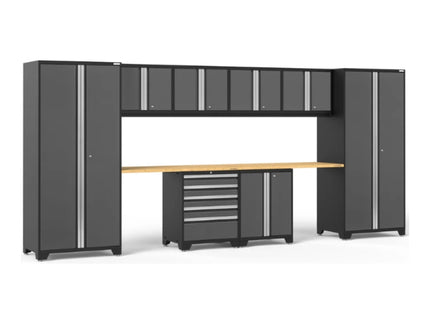 NewAge | Pro Series 10 Piece Cabinet Set with Locker, Base, Tool Drawer Cabinet and 56 in. Worktop