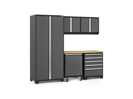 NewAge | Pro Series 6 Piece Cabinet Set with Tool Drawer, Wall Cabinet, Locker and Utility Cart